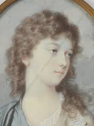 Peter Eduard Stroely "Russian lady (E.A.Naryshkina?)", important miniature,  1798