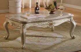 Marquee Traditional Pearl White Genuine Marble Top Coffee Table Coffee Table Marble Top Coffee Table Coffee Table White