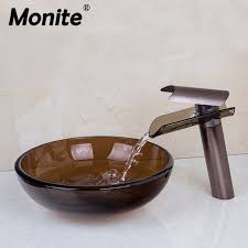 monite brown bathroom artistic glass