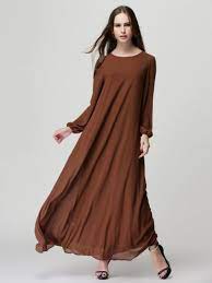 Women's plus size classic maxi dress. Brown Long Sleeve Shift Maxi Dress With Belt Maxi Dress Long Sleeve Chiffon Maxi Dress Women Long Sleeve Dress