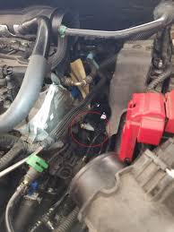 Temp sender for the gauge is located between the #1 and #3 spark plugs. P0128 Code Coolant Temperature Sensor Location Fiesta St Forum