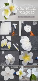 Felt Plumeria Magnet Lia Griffith Felt Flowers Fabric Flowers Paper Flowers