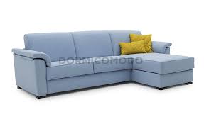 Colin, divano compatto con letto e penisola, disponibile anche lineare e poltrona. Divano Letto 3 Posti Con Penisola Contenitore D1008cl Dormicomodo