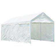 Shelterlogic Canopy Enclosure Kit For Super Max 12 X 20 Ft White Walmart Com Steel Roof Panels Roof Panels Carport Covers
