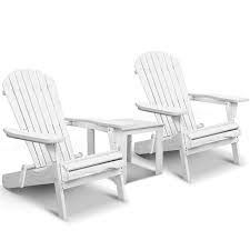 Check spelling or type a new query. Buy Gardeon 3 Piece Outdoor Adirondack Chair And Table Set White Grays Australia