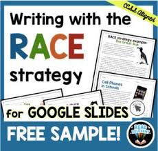 Google Slides Distance Learning Writing With The Race Strategy Free Teaching Writing Writing Distance Learning