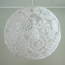 Vintage Doilie Pendant Light Shade Pretty Avize Abajur Balon Avize