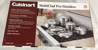 A shining example of kitchen competence, this set includes everything you need for great cooking. Cuisinart Multiclad Pro Triple Ply Stainless Steel 12 Piece Cookware Set Shopping Com