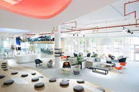 The Sheraa Entrepreneur Centre Is A Place To Get Ideas Off The Ground Design Workspace Design Hospital Interior
