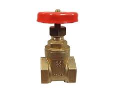 3/4" BSP Brass Gate Valve - Red Wheel Handle - Stevenson ...