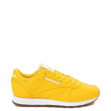 Womens Reebok Classic Athletic Shoe Toxic Yellow Gum In 2021 Reebok Classic Reebok Classic Outfit Womens Sneakers