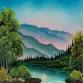 Bob Ross Wet-on-Wet Oil Painting: Mountain Waterfall
