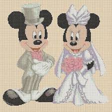 Disney Cross Stitch Chart Mickey Mouse Minnies Wedding