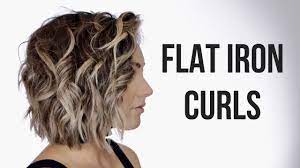 The rule of thumb with setting the temperature of the flat iron is that you set it to the lowest. Flat Iron Curls Short Hair Youtube