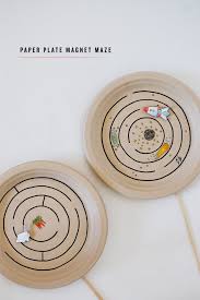 How to make magnet at home. Camp Home Paper Plate Magnet Maze Cakies