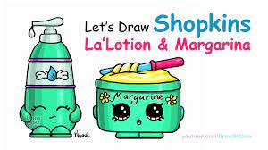 Today we're learning how to draw another shopkin. How To Draw Shopkins Lalotion And Margarina Cute And Easy Step By Step Video Dailymotion