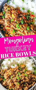 Easy Mongolian Turkey And Rice Bowls Recipe Main Dishes Maindishes In 2020 Healthy Turkey Recipes Ground Turkey Recipes Healthy Ground Turkey Recipes Easy