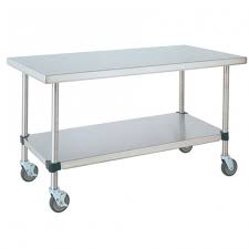 Equipment & parts work tables stainless steel work tables. Metro Mwt309fs 96 X 30 Hd Super Mobile Stainless Steel Work Table Stainless Steel Undershelf And 5 Swivel Casters
