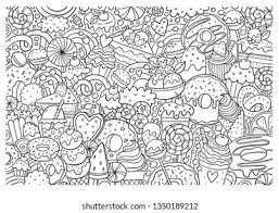 3 different crazy and fun decorated candy canes to color! Big Coloring Poster Sweet Candy Shop Stock Illustration 1350189212