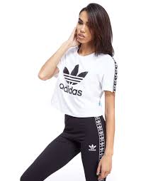Black Adidas Crop Tops For Girls Adidas Originals Tape Crop T Shirt Shop Online For Adidas Originals Tape Crop T Shirt With Jd Sports The Uk S Leading Sports F White Adidas Crop Tshirt Tops