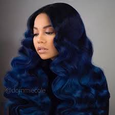Bomb Color And Curls Midnight Blue To Royal Blue Dommiecole Iamlatisha Eva Ayyyy Voiceofhair Voiceofhair Com Hair Styles Midnight Blue Hair Hair