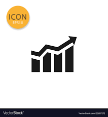Graph Chart Up Trend With Arrow Icon Isolated
