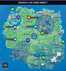 Xp coins locations map week 8. Fortnite Season 4 Xp Coins Locations Maps For All Weeks Pro Game Guides