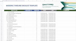 Wedding Timeline Checklist Template Excel Template Free