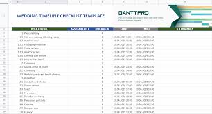 wedding timeline checklist template excel template free