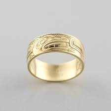 Wild alaska moose track ring in sterling silver. Wolf Ring Coastal Peoples