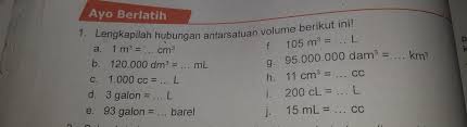 Hubungan satuan volume yang lain. Mohon Ya Kakak Dijawab 2 Jam Lagipake Cara Pr Nyaaku Kasih 40 Poin Brainly Co Id