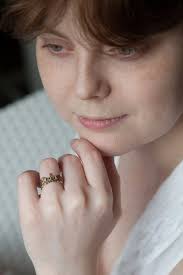 Odin wolves ring with Triquetra. Trinity viking sign. Scandinavian Norse  jewelry