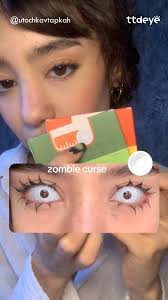 Get one pair for your Halloween costume🎃😻, @utochkavtapkah was wearing:,  🤍zombie curse, 🖤blind black, 🩸twilight vampire red, 🤎stellar brown,  Check the link in bio for more Halloween costume lenses at ...