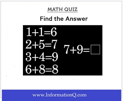 No matter how simple the math problem is, just seeing numbers and equations could send many people running for the hills. Simple Math Quiz For Kids Math Questions And Answers Inforamtionq Com