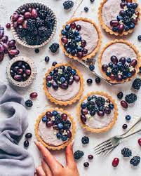 No Bake Blackberry Mousse Tarts Vegan Recipe Tart Baking Fancy Desserts Vegan Tarts