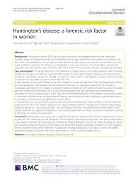 Pdf Huntington S Disease A Forensic Risk Factor In Women