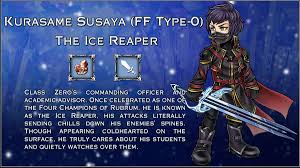 Aug 25, 2009 · on this page you can find the dissidia: Dissidia Final Fantasy Opera Omnia The Commanding Officer Of Class Zero Arrives Soon To Dissidiaffoo Kurasame From Final Fantasy Type 0 Arrives On Wednesday November 11 Utc Facebook