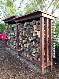 Bill Made This For A Client Stores Keeps Firewood Dry And Also Provides Storage For Lawn Poles Behind The Struct Brennholz Lagerung Holzlager Holzunterstand