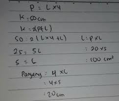 Check spelling or type a new query. Sebuah Persegi Panjang Mempunyai Panjang 4 Kali Lebar Nya Jika Keliling Persegi Panjang Tersebut Brainly Co Id