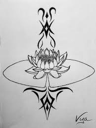 Tribal Water Lily Tattoo Designs Images Amp Pictures Becuo Water Lily Tattoos Lily Tattoo Design Tribal Tattoo Designs