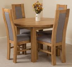 Wiltshire oak dining table with storage with 6 carrick ivory. Edmonton Solid Oak Extending Oval Dining Table With 4 Stanford Solid Oak Dining Chairs Light Oak And Grey Fabric