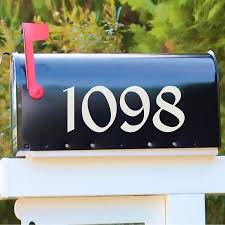 The number of your mailbox is generally your whole telephone number. Battoo Dm001 Reflective White 4 Sets Mailbox Numbers Sticker Decals Die Cut Bold King Style 2 Self Adhesive Vinyl Numbers For Mailbox