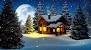 Night Cottage Wallpaper