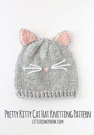Baby Cat Hat Knitting Pattern Cat Ear Hat Pattern Baby Knit Hat Pattern With Cat Ears In 2021 Baby Hat Knitting Pattern Baby Knit Hat Knitting