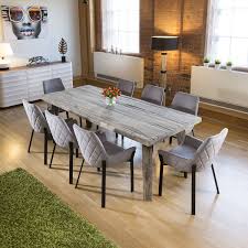 Huge Reclaimed Oak Dining Table 100 Yr Old 8 Light Grey Carver Chair Oak Dining Table Dining Table Modern Dining Table Set