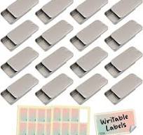 Slide Top Tin Containers for Lip Balm, Solid Perfume (0.5 oz, 16-Pack,  w/Labels) - (Small) Empty Cosmetics Metal Boxes with Sliding Lids (Frosted  ...