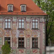 Augsburg Deutschland Fassadenmalerei Am Kathan Haus Fassadenmalerei Augsburg Deutschland Fassade