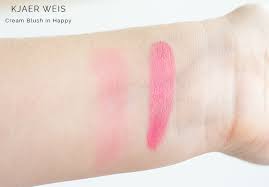 Exceptional on darker complexions protip. Kjaer Weis Cream Blush In Happy Organic Beauty Blogger