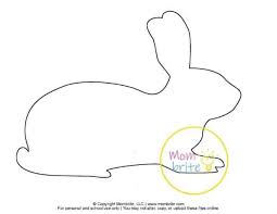 Bunny outline outline of bunny rabbit template printable. Free Printable Bunny Rabbit Templates Mombrite