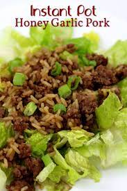 Instant Pot Honey Garlic Pork 365 Days Of Slow Cooking And Pressure Cooking Recipe Instant Pot Dinner Recipes Ground Pork Recipes Pork Lettuce Wraps